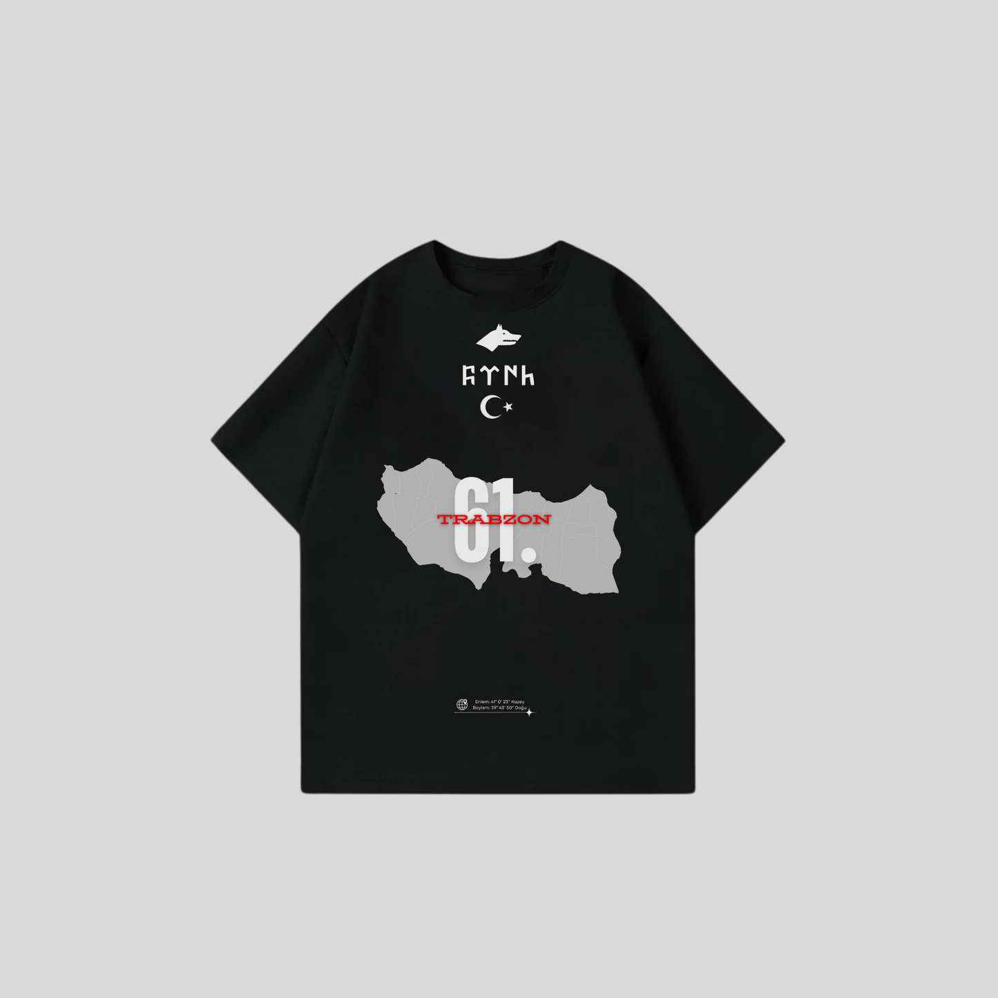 TRABZON 61 - Oversize Shirt Frontprint