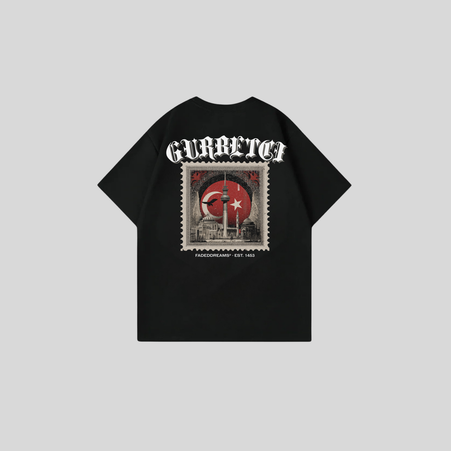 GURBETCI 2 - Oversized shirt met print op de rug