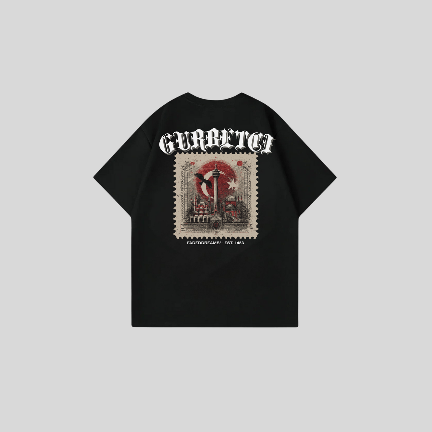 GURBETCI 3 - Oversized shirt met print op de rug