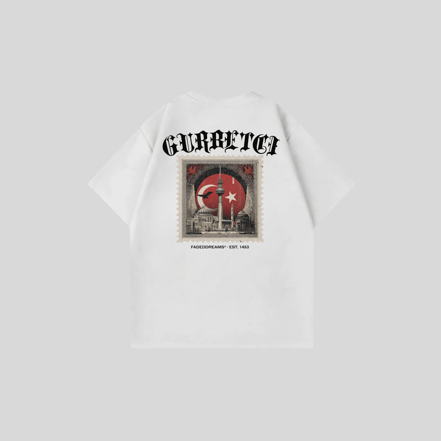 GURBETCI 2 - Oversized shirt met print op de rug