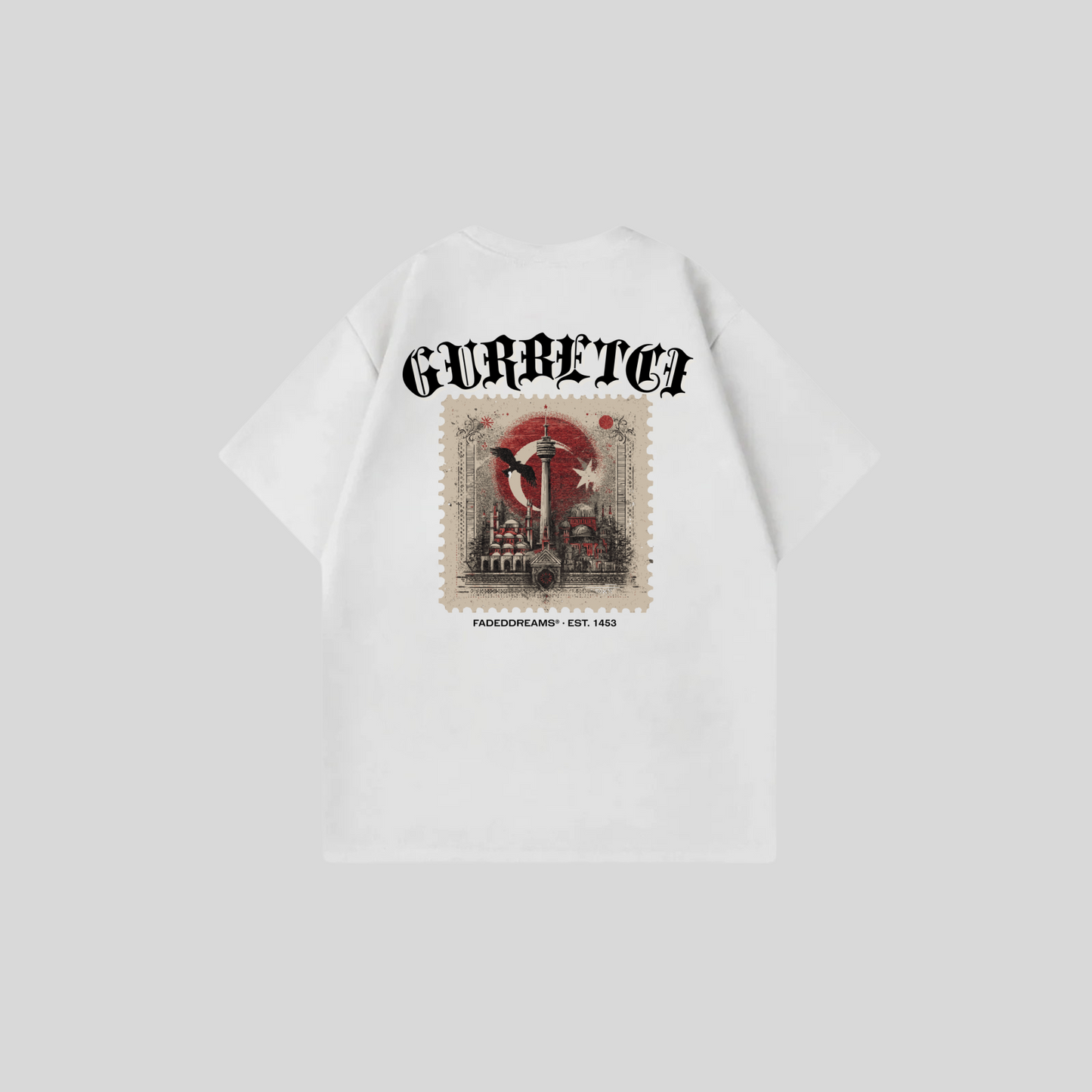 GURBETCI 3 - Oversized shirt met print op de rug