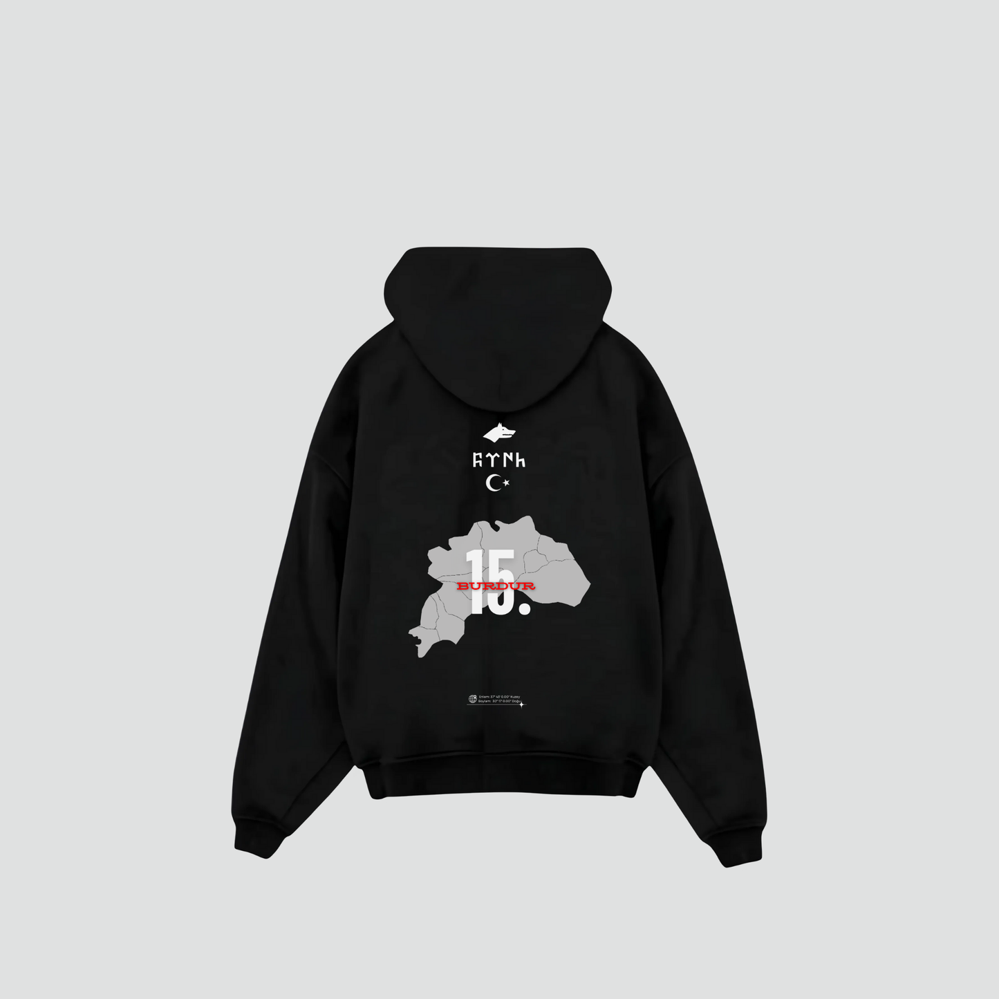BURDUR 15 - Oversized Hoodie Backprint