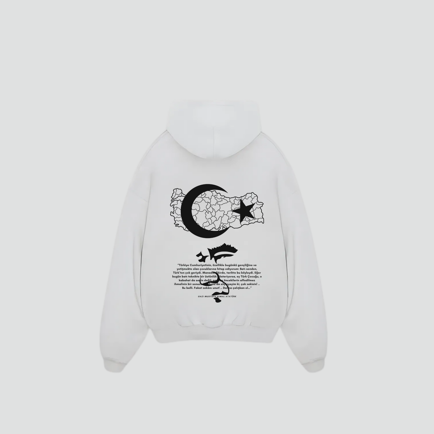 M.K.ATATÜRK - Oversized Hoodie Backprint