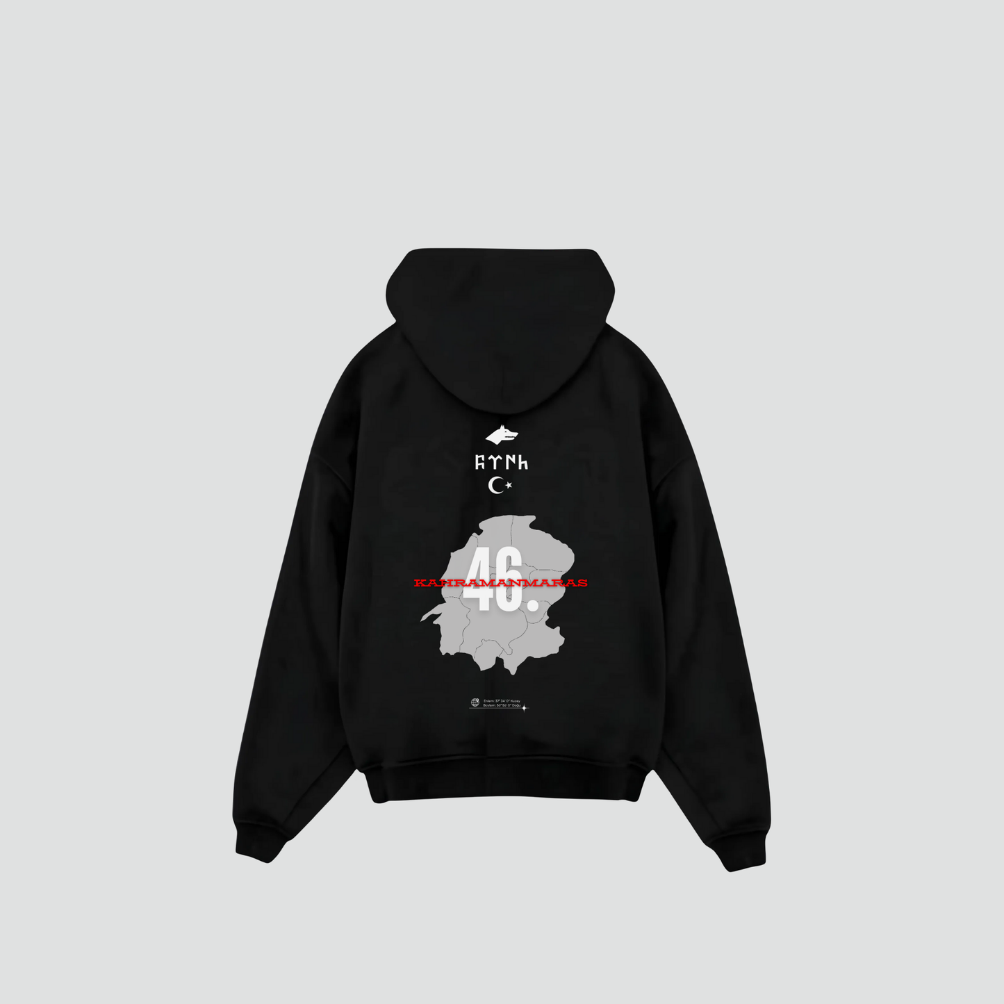 KAHRAMANMARAS 46 - Oversized Hoodie Backprint