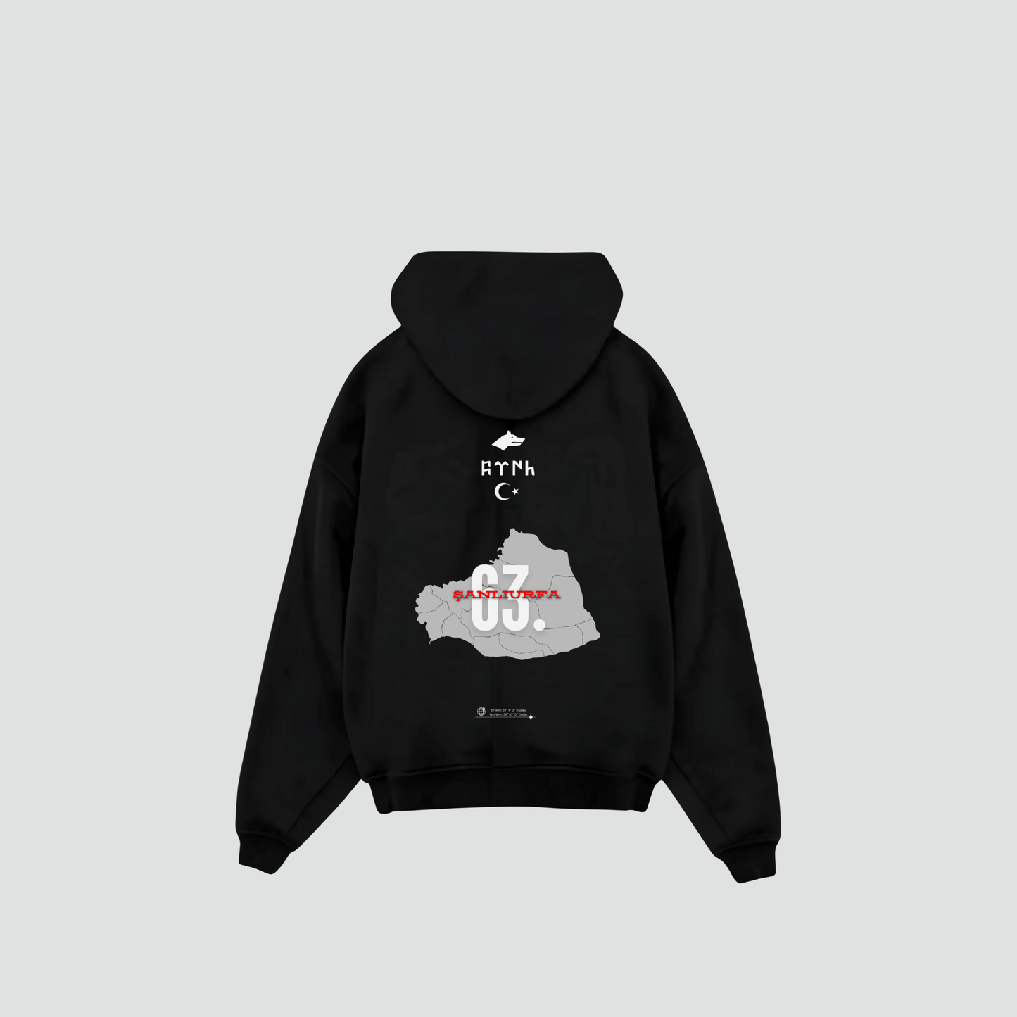 SANLIURFA 63 - Oversized Hoodie Backprint