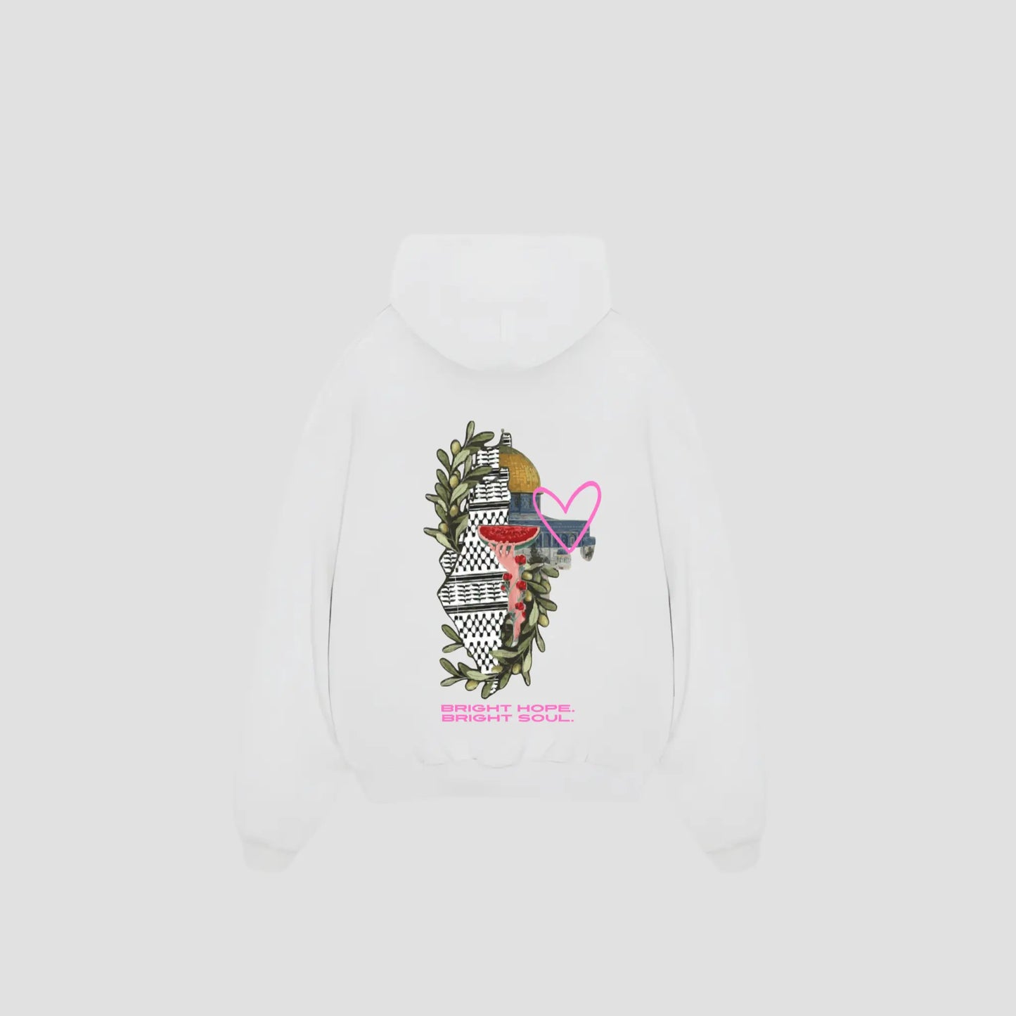 BRIGHT HOPE.BRIGHT SOUL - Oversized Hoodie Backprint Printegy