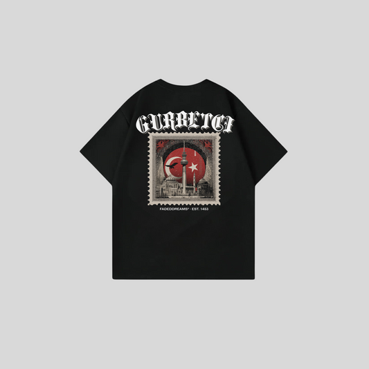 GURBETCI 2 - Oversized shirt met print op de rug