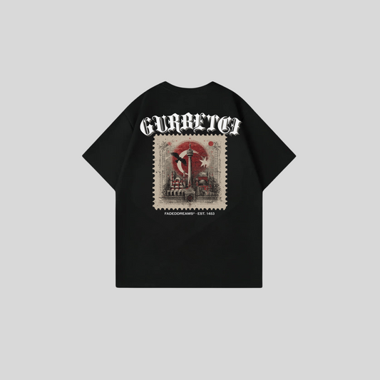 GURBETCI 3 - Oversized shirt met print op de rug