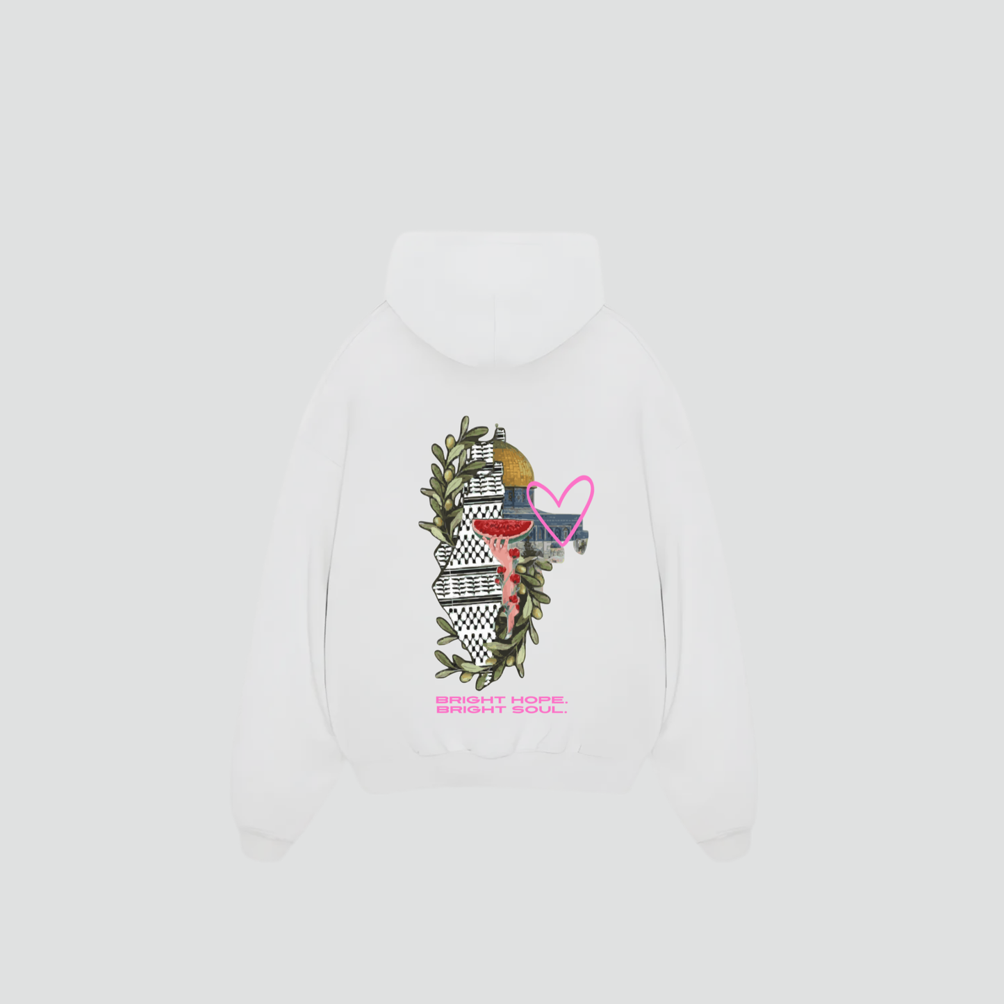 BRIGHT HOPE.BRIGHT SOUL - Oversized Hoodie Backprint