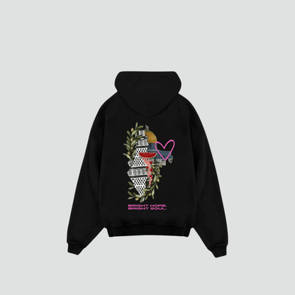 BRIGHT HOPE.BRIGHT SOUL - Oversized Hoodie Backprint