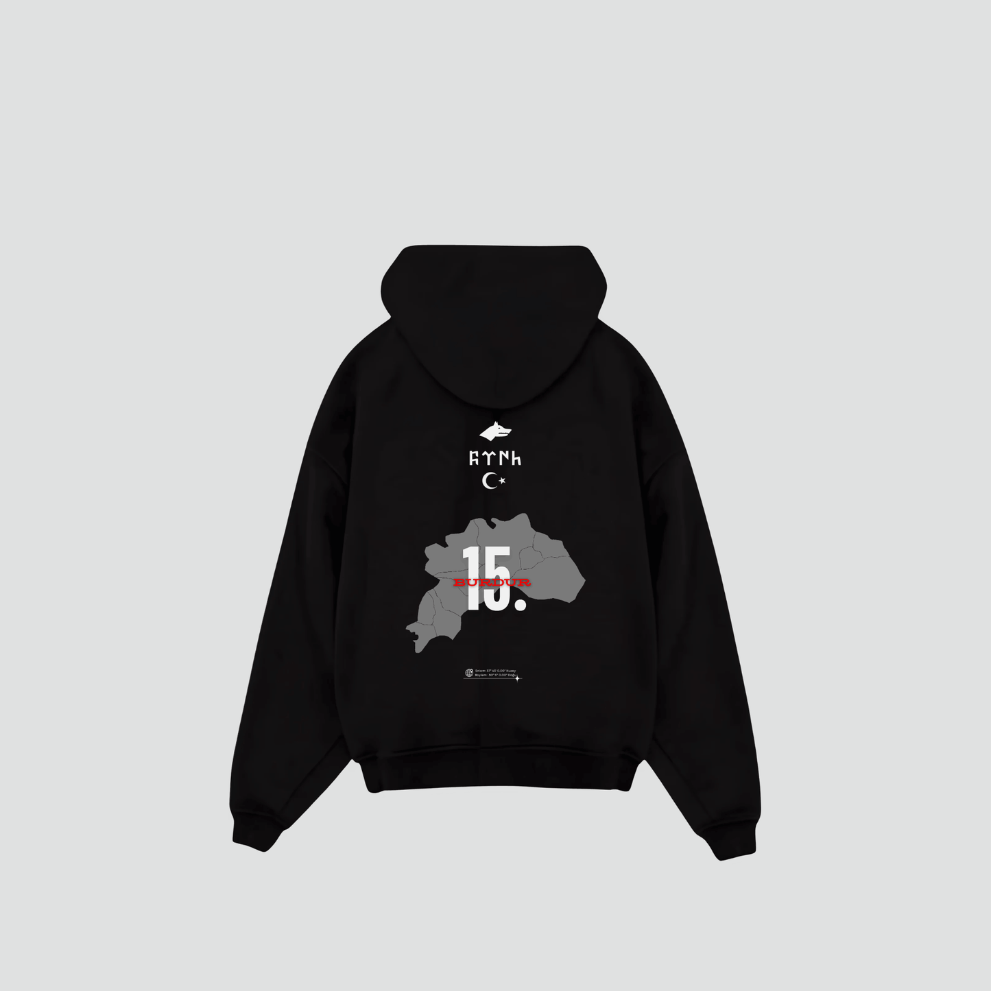 BURDUR 15 - Oversized Hoodie Backprint