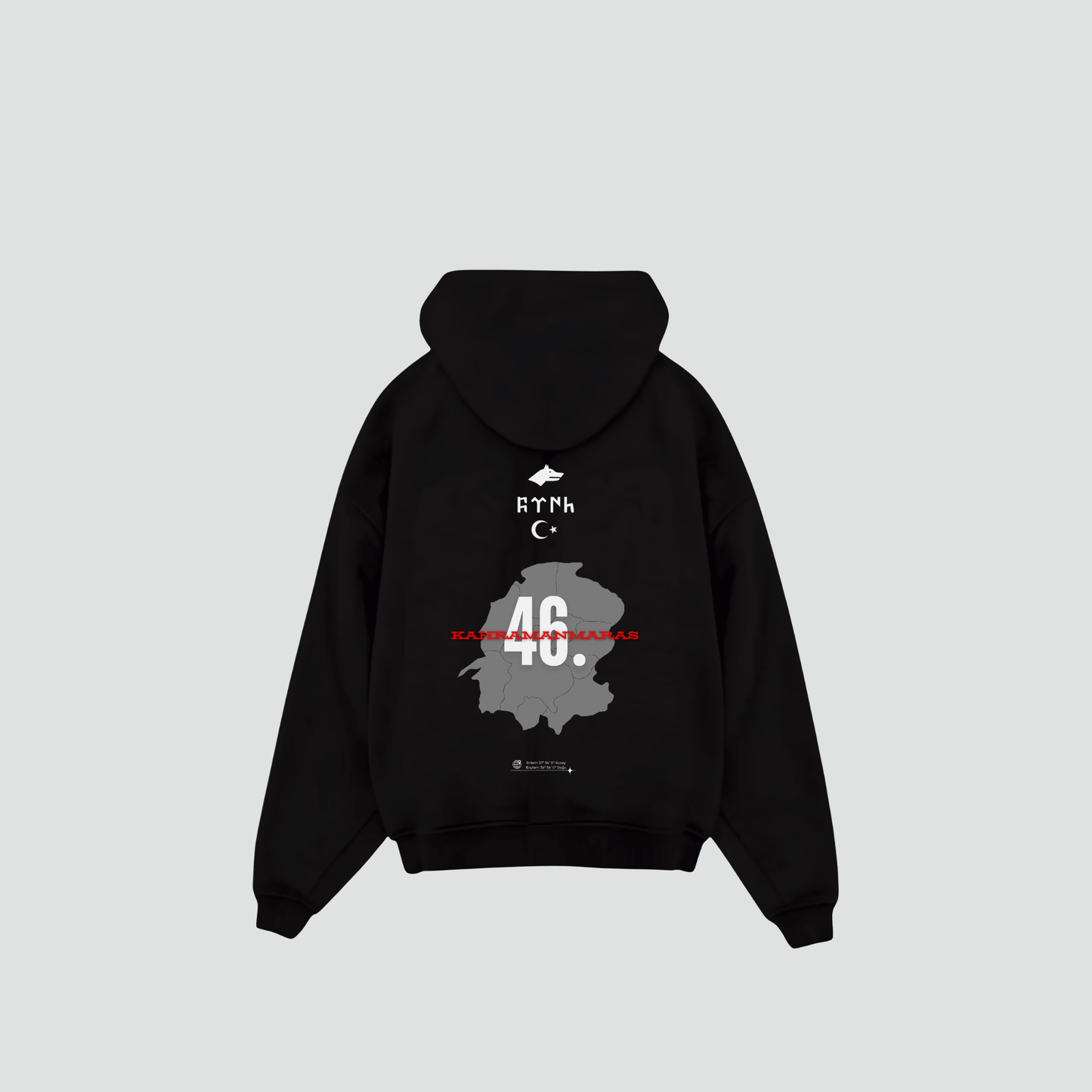 KAHRAMANMARAS 46 - Oversized Hoodie Backprint