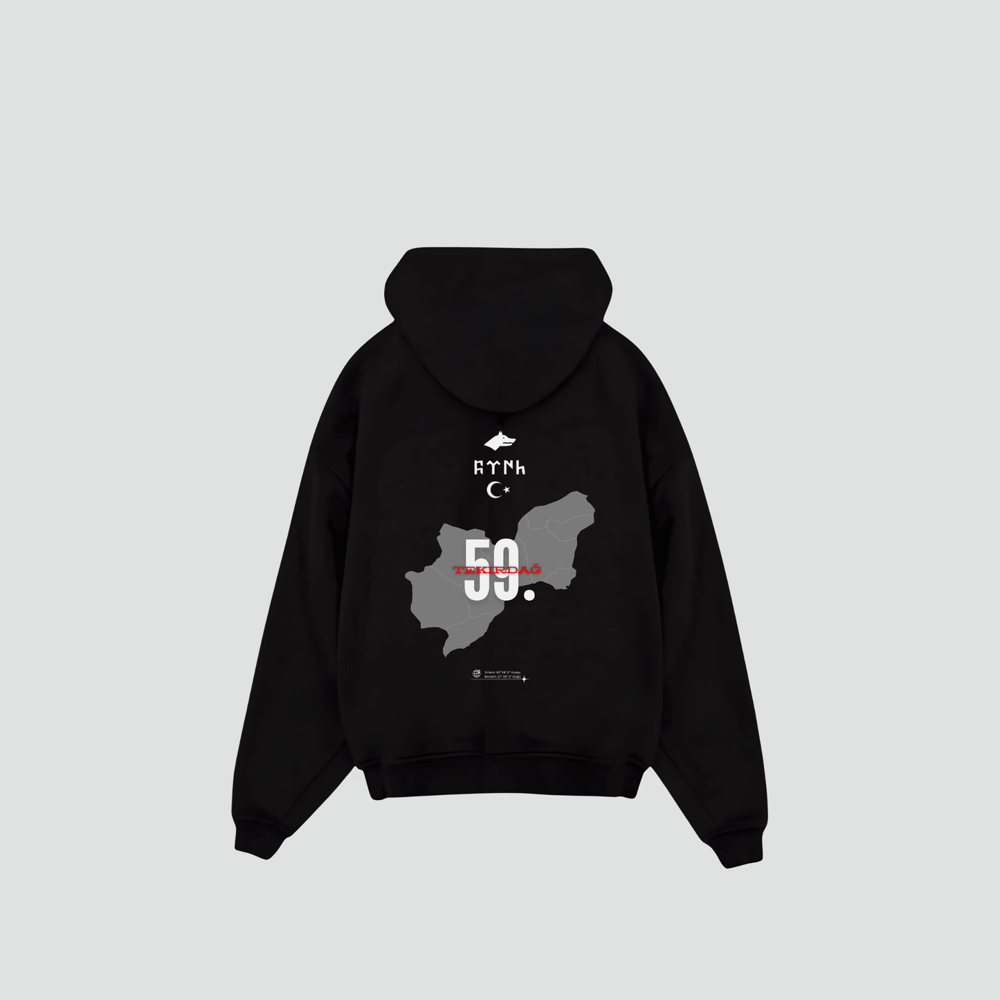 TEKIRDAG 59 - Oversized Hoodie Backprint