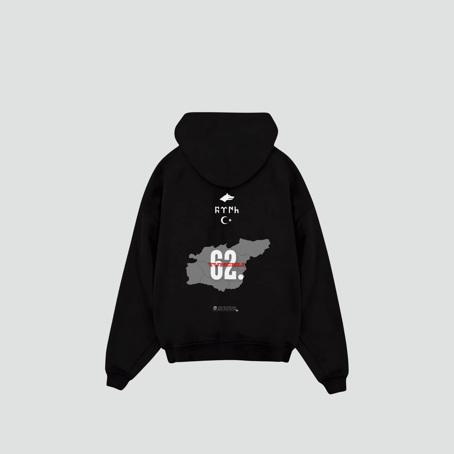 TUNCELI 62 - Oversized Hoodie Backprint
