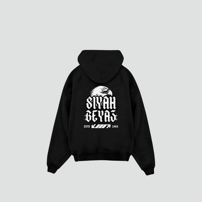 SIYAH BEYAZ - Oversized Hoodie