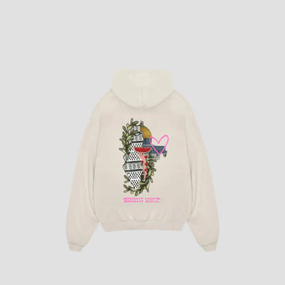 BRIGHT HOPE.BRIGHT SOUL - Oversized Hoodie Backprint Printegy