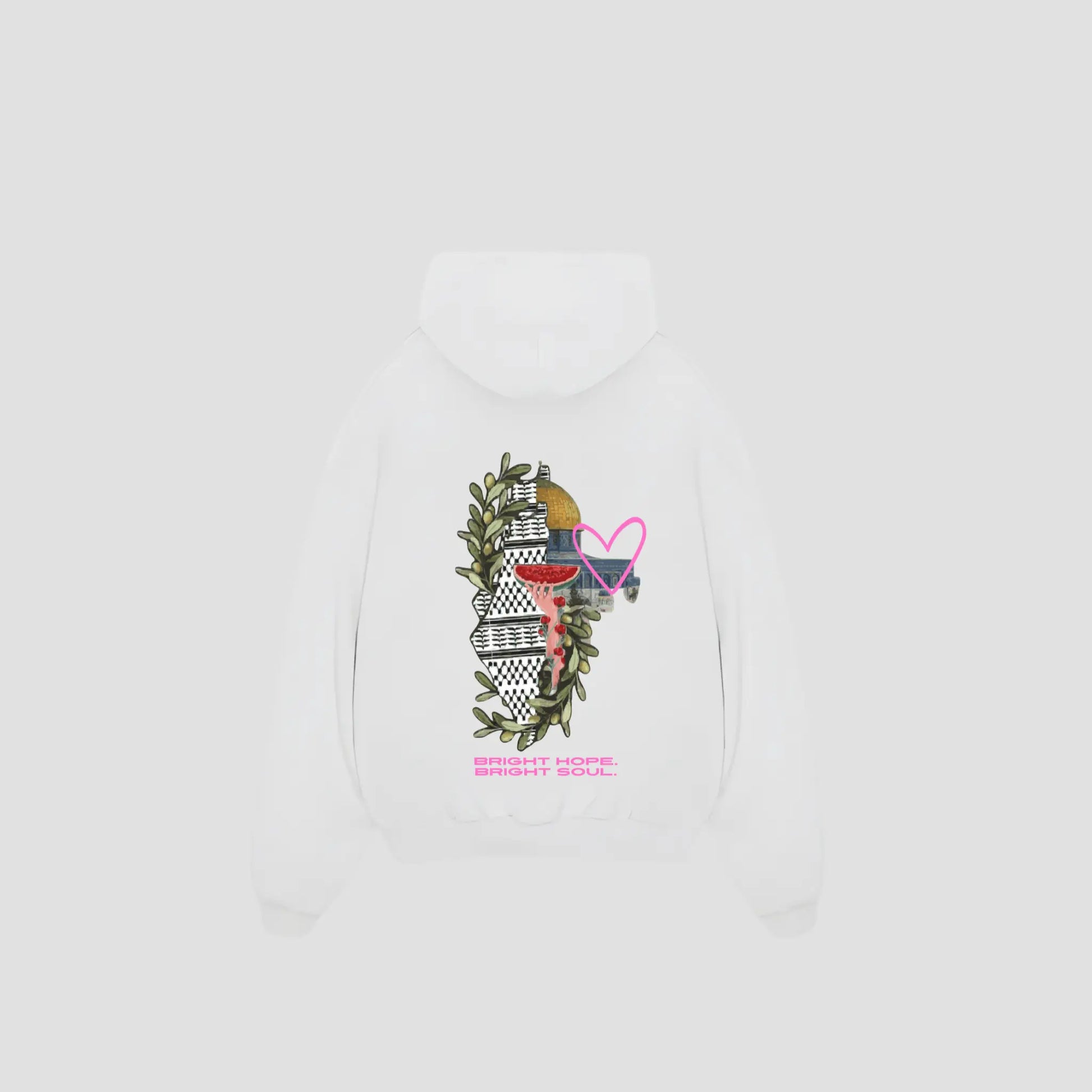 BRIGHT HOPE.BRIGHT SOUL - Oversized Hoodie Backprint Printegy