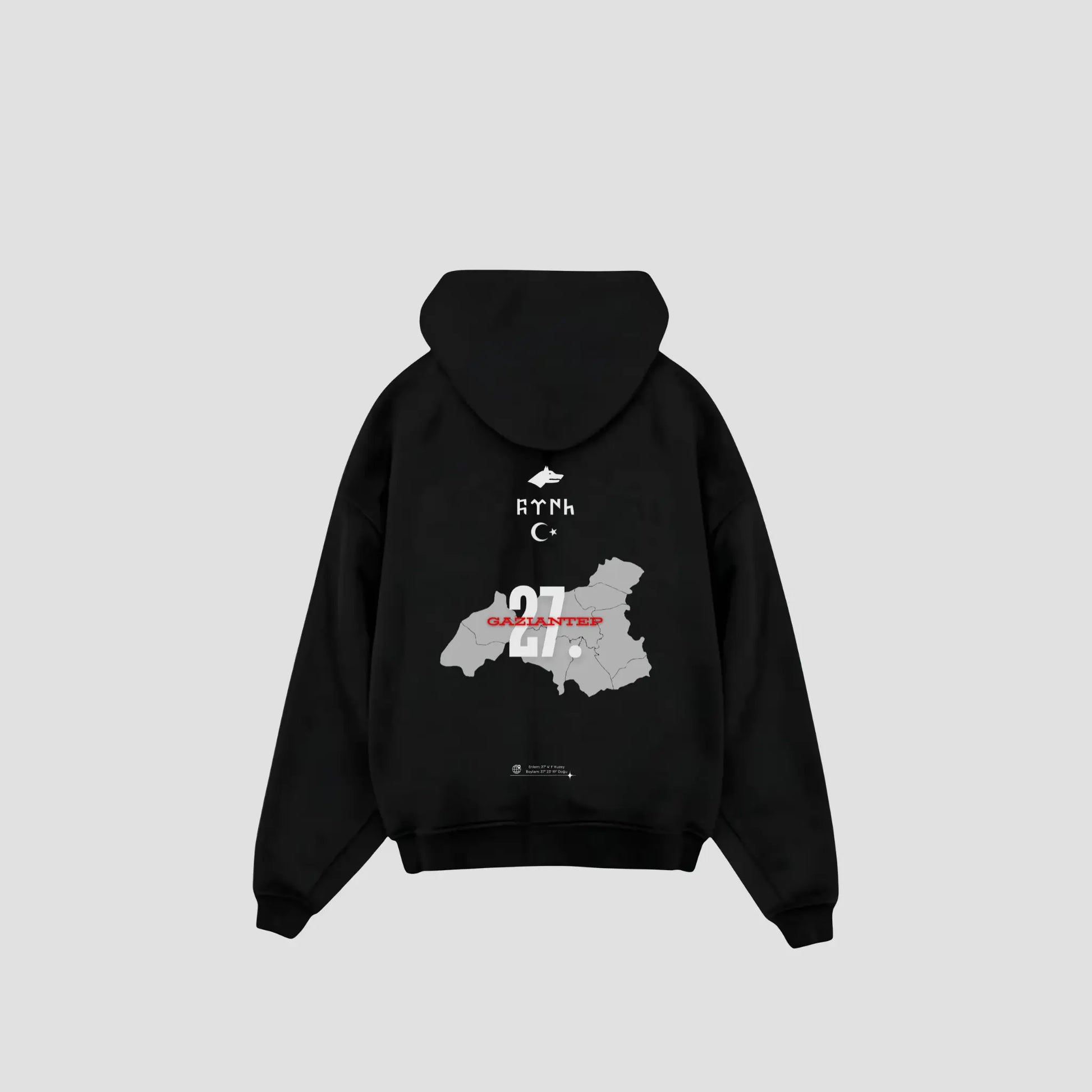 GAZIANTEP 27 - Oversized Hoodie Backprint Printegy