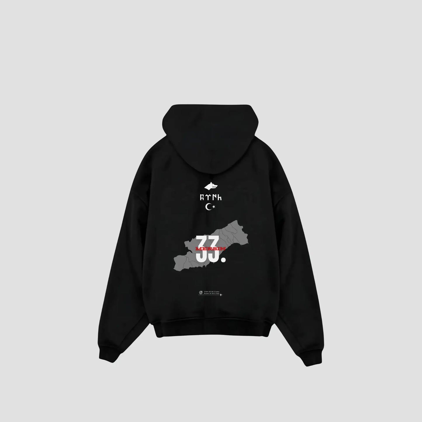MERSIN 33 - Oversized Hoodie Backprint Printegy