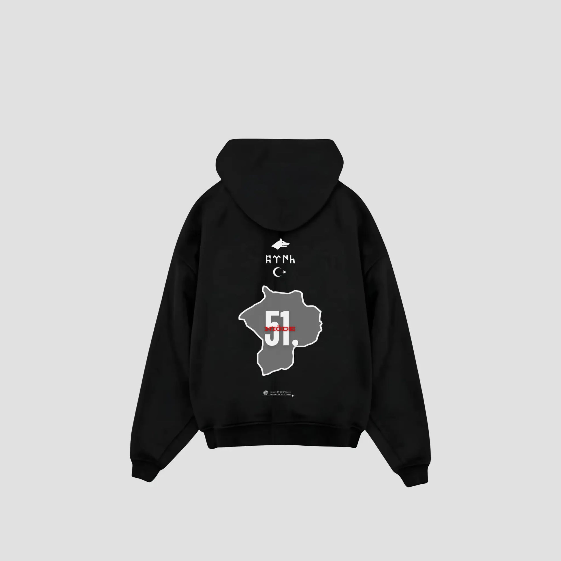 NIGDE 51 - Oversized Hoodie Backprint Printegy