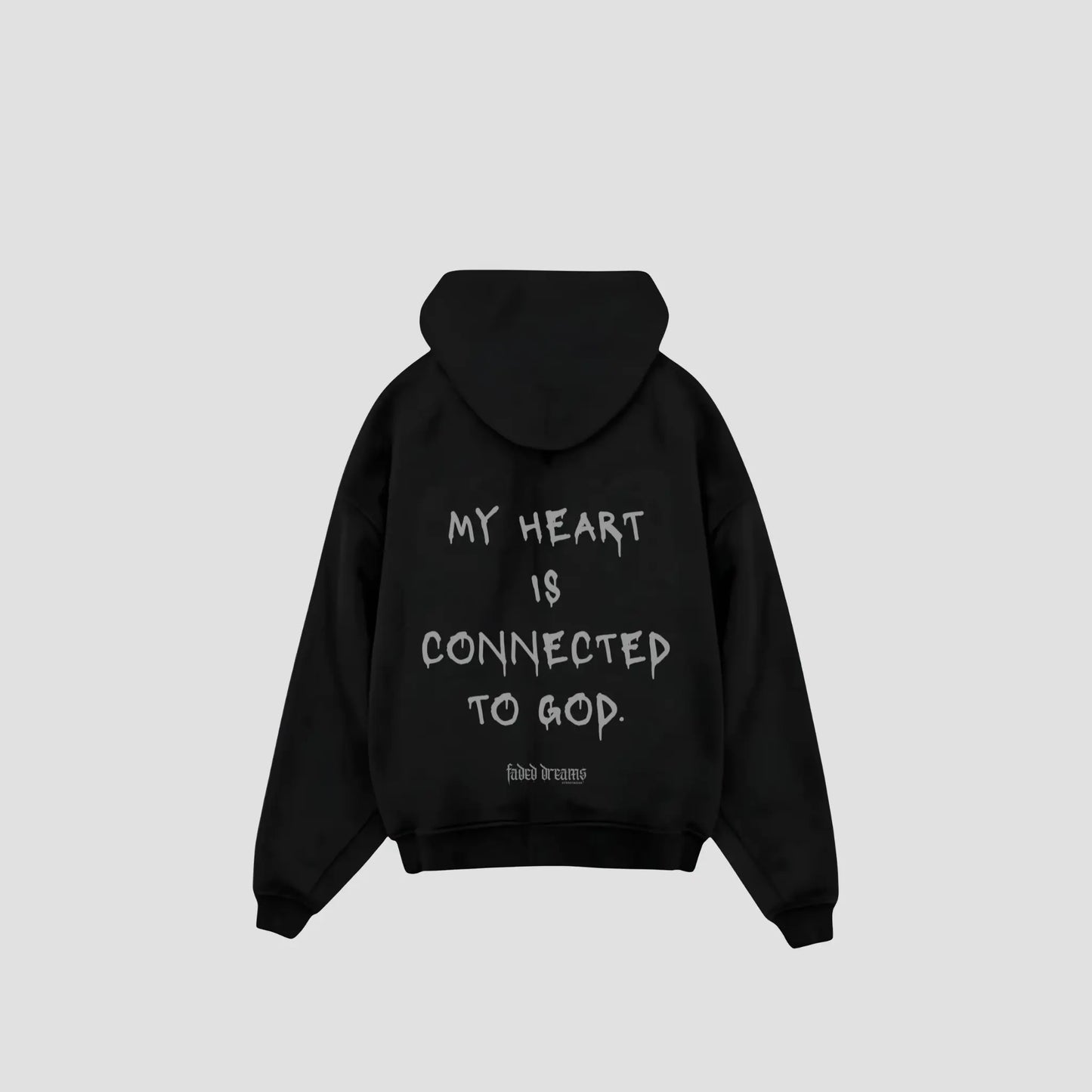 CONNECTED TO GOD - Oversized Hoodie Backprint Printegy