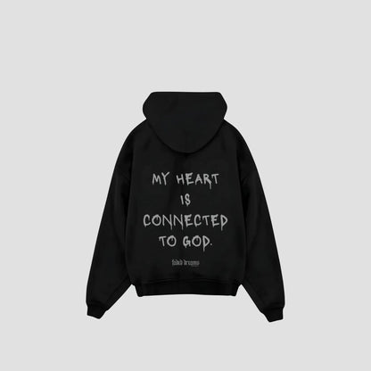 CONNECTED TO GOD - Oversized Hoodie Backprint Printegy