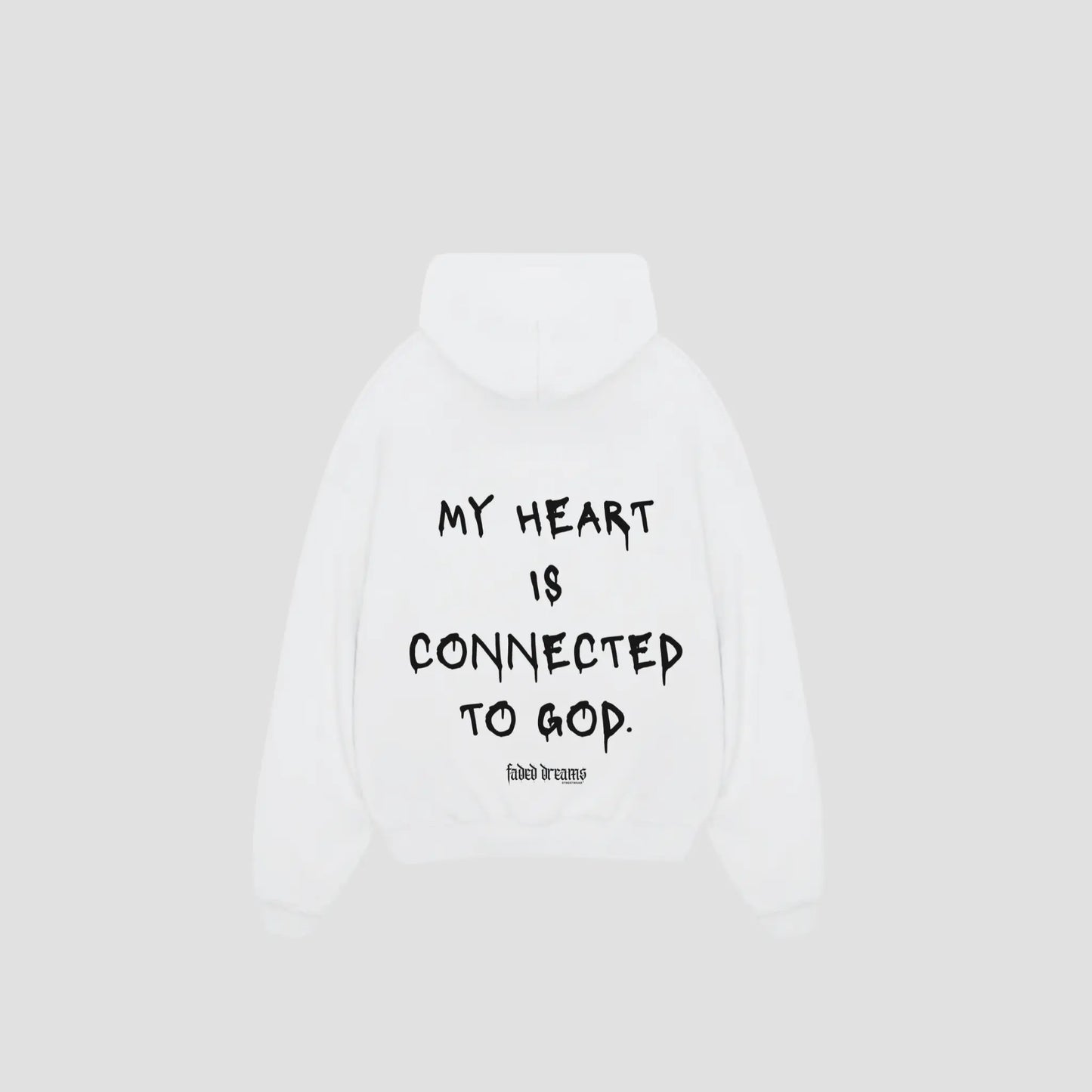 CONNECTED TO GOD - Oversized Hoodie Backprint Printegy