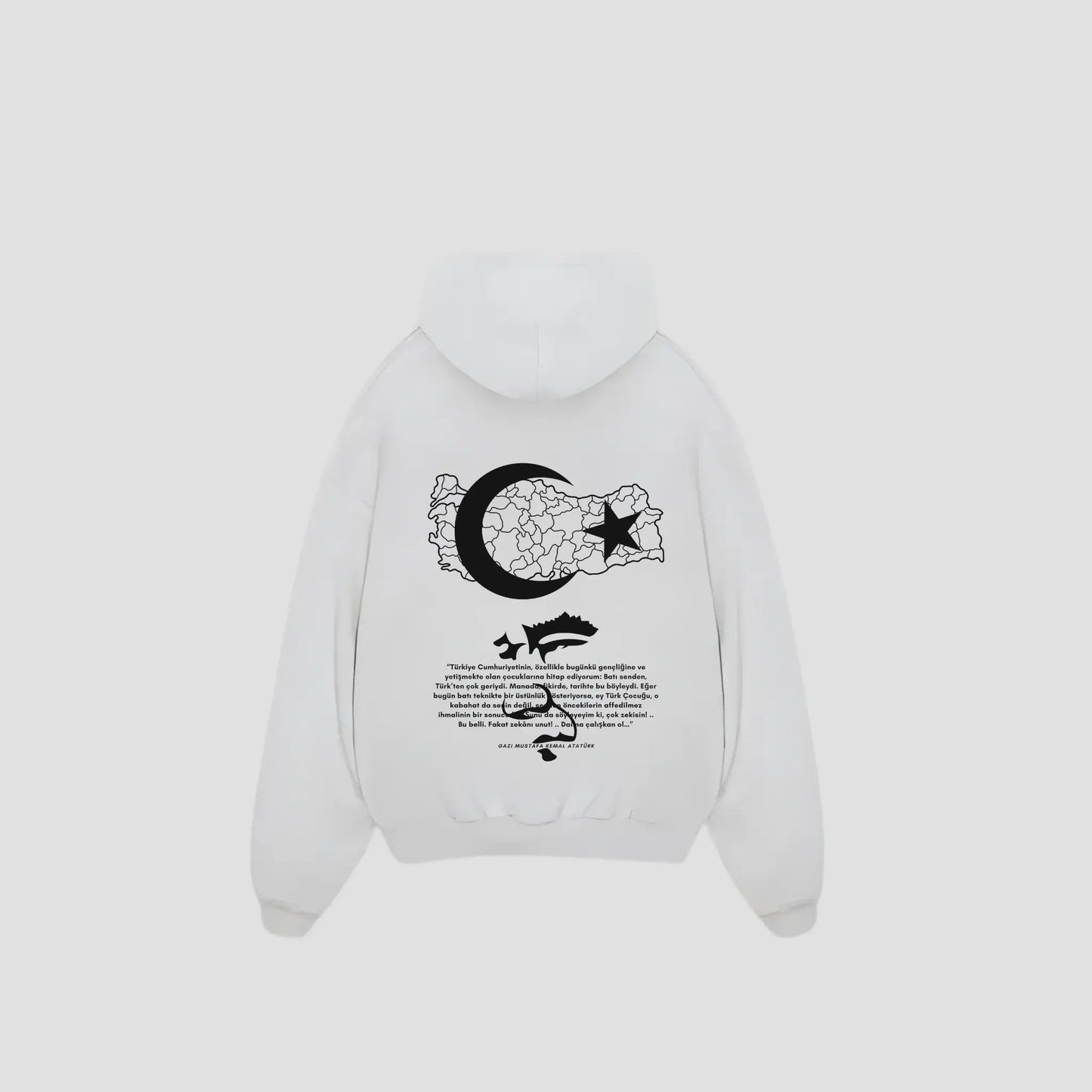 M.K.ATATÜRK - Oversized Hoodie Backprint Printegy