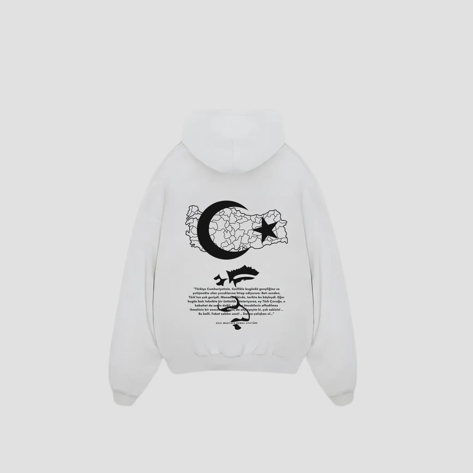 M.K.ATATÜRK - Oversized Hoodie Backprint Printegy