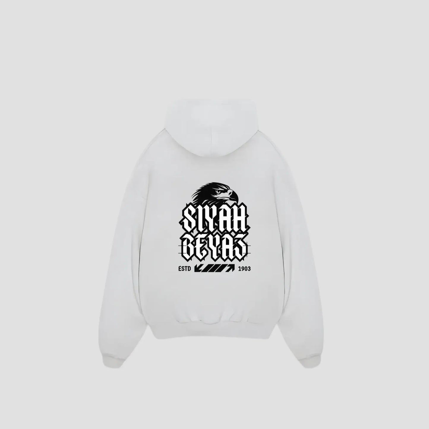 SIYAH BEYAZ - Oversized Hoodie Printegy