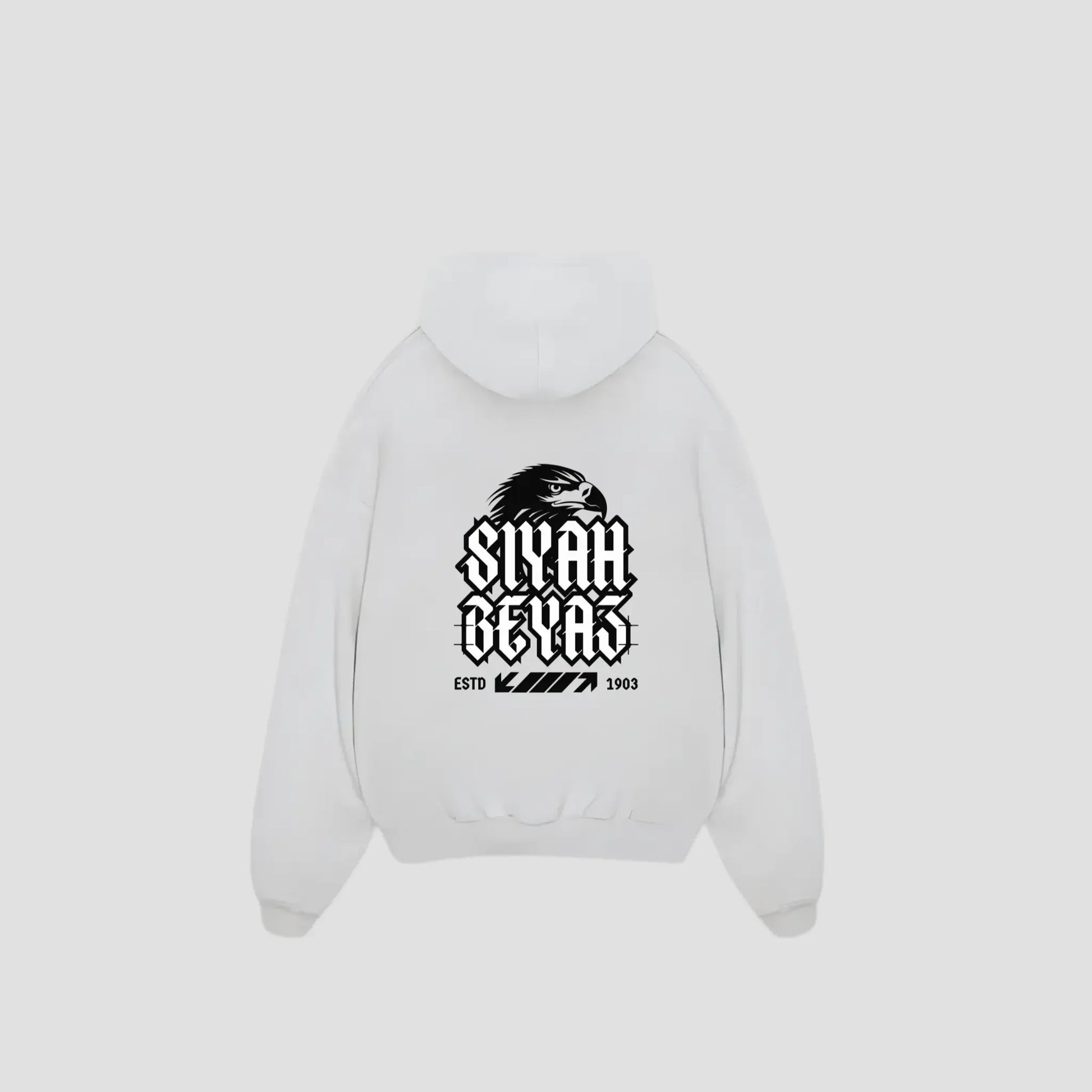 SIYAH BEYAZ - Oversized Hoodie Printegy