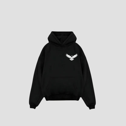 SIYAH BEYAZ - Oversized Hoodie Printegy