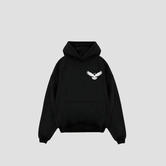 SIYAH BEYAZ - Oversized Hoodie Printegy