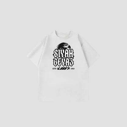SIYAH BEYAZ - Oversize Shirt Printegy