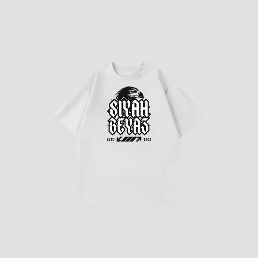 SIYAH BEYAZ - Oversize Shirt Printegy